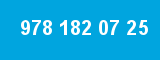 978 182 07 25 978 182 07 25